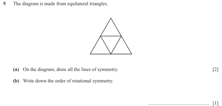 IGCSE Mathematics 0580 Oct/Nov 2025 Paper 12 Question 5 – Geometry, Geometrical terms and vocabulary, 3 marks