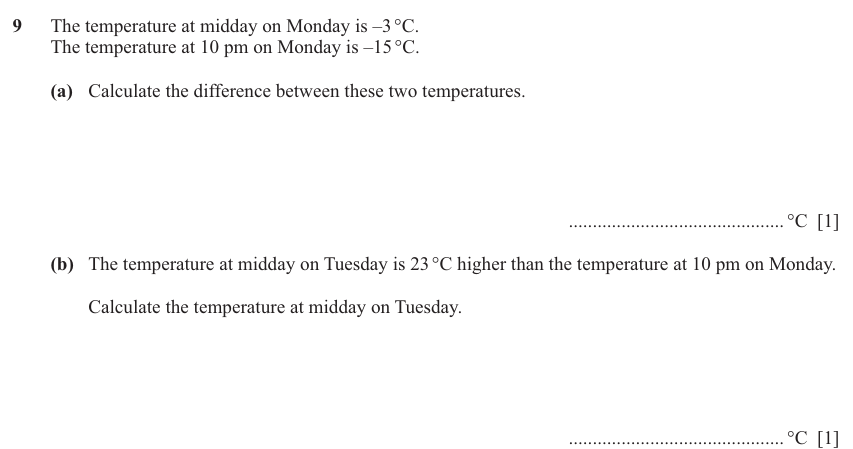 IGCSE Mathematics 0580 Oct/Nov 2025 Paper 12 Question 9 – Numbers, The four rules, 2 marks