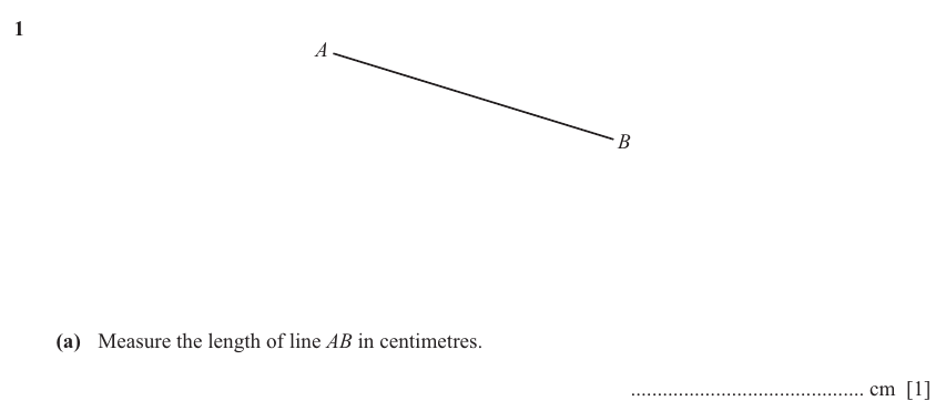 IGCSE 0580 Nov 2025 Paper 13 Question 1 — Construction & measurement (Core, 2 marks)