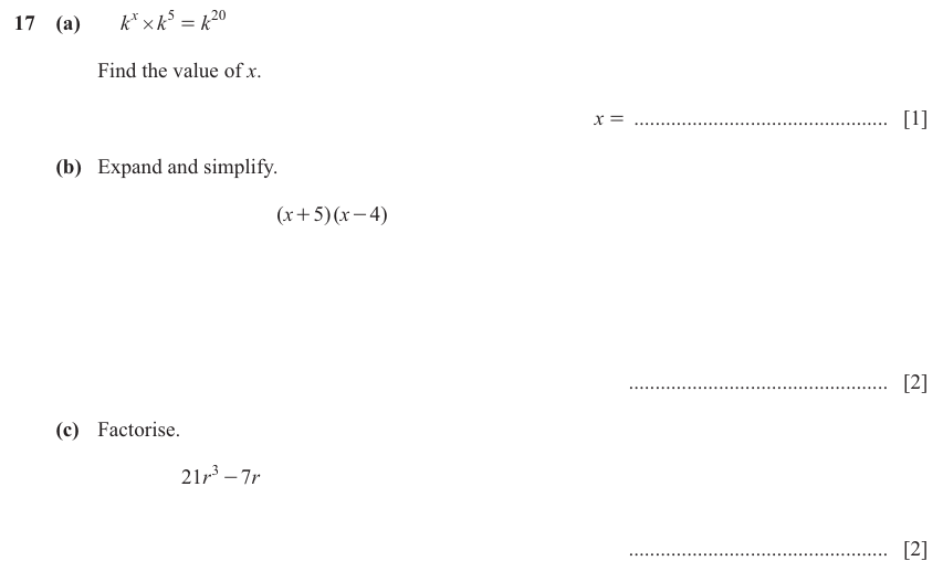 IGCSE Mathematics 0580 Oct/Nov 2025 Paper 13 Question 17 – Numbers, The four rules, 5 marks