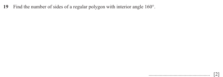 IGCSE Mathematics 0580 Oct/Nov 2025 Paper 13 Question 19 – Geometry, Geometrical terms and vocabulary, 2 marks