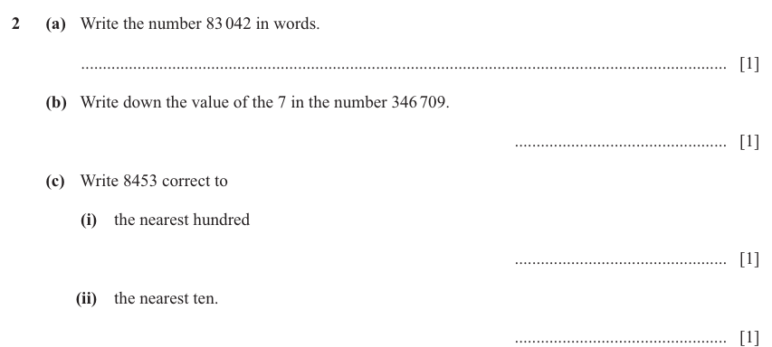 IGCSE Mathematics 0580 Oct/Nov 2025 Paper 13 Question 2 – Numbers, The four rules, 4 marks