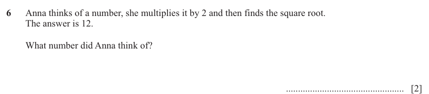 IGCSE Mathematics 0580 Oct/Nov 2025 Paper 13 Question 6 – Numbers, The four rules, 2 marks
