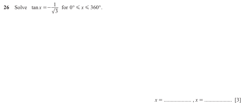 IGCSE Mathematics 0580 Oct/Nov 2025 Paper 21 Question 26 – Algebra, Basic algebra, 3 marks