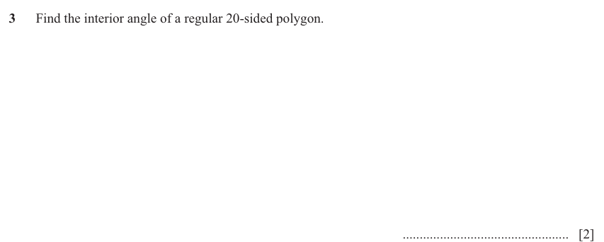 IGCSE Mathematics 0580 Oct/Nov 2025 Paper 21 Question 3 – Geometry, Geometrical terms and vocabulary, 2 marks