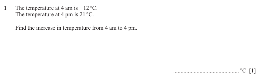 IGCSE Mathematics 0580 Oct/Nov 2025 Paper 22 Question 1 – Numbers, The four rules, 1 marks