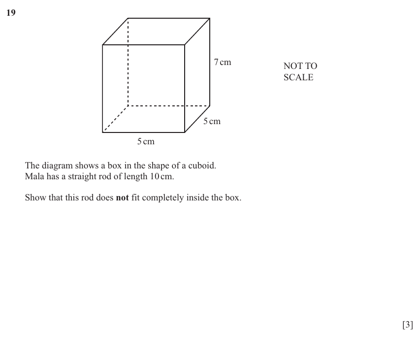 IGCSE Mathematics 0580 Oct/Nov 2025 Paper 22 Question 19 – Geometry, Geometrical terms and vocabulary, 3 marks