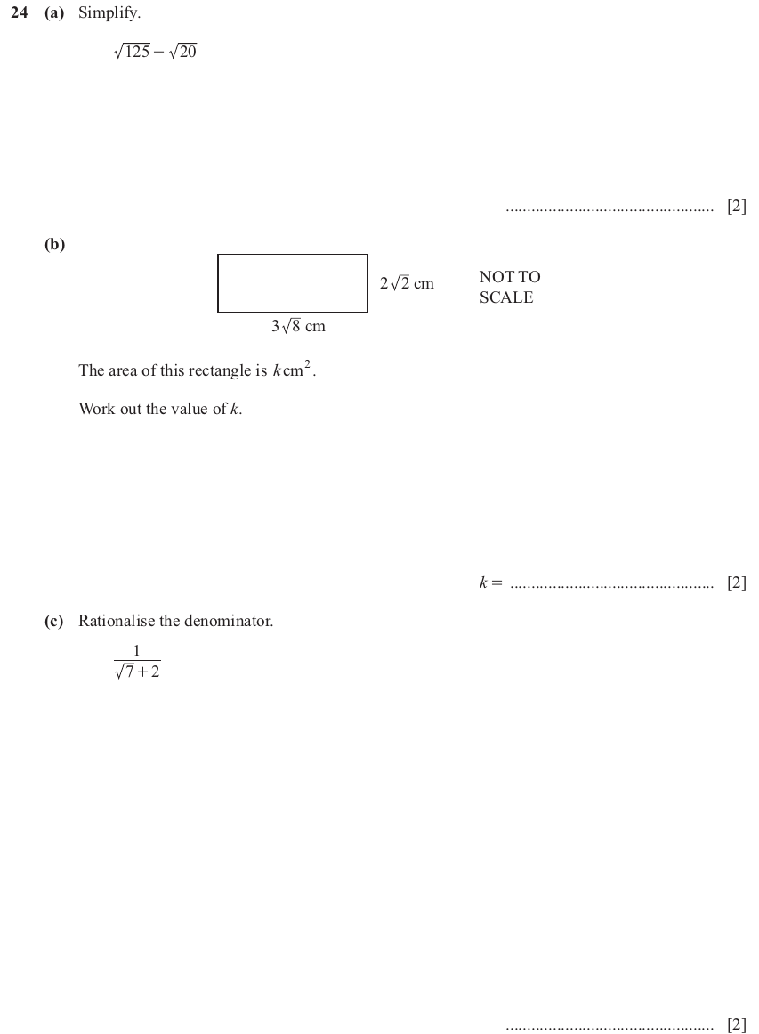 IGCSE 0580 Nov 2025 Paper 23 Question 24 — Basic algebra (Extended, 6 marks)