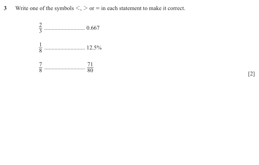 IGCSE Mathematics 0580 Oct/Nov 2025 Paper 32 Question 3 – Numbers, The four rules, 2 marks