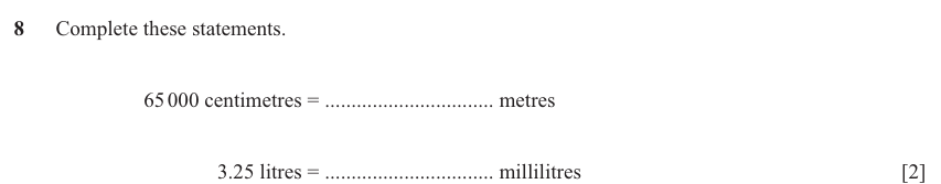 IGCSE Mathematics 0580 Oct/Nov 2025 Paper 32 Question 8 – Numbers, The four rules, 2 marks