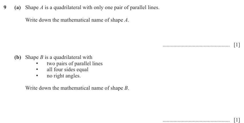 IGCSE Mathematics 0580 Oct/Nov 2025 Paper 32 Question 9 – Geometry, Angles using geometrical properties, 2 marks