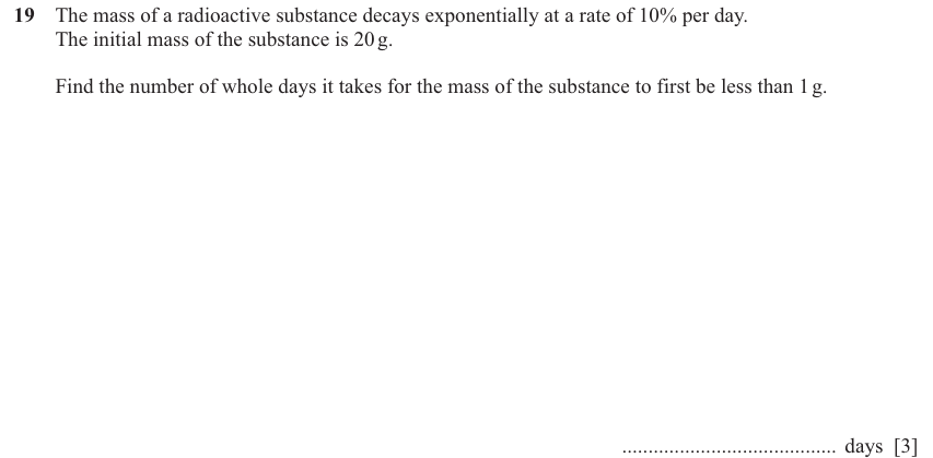 IGCSE Mathematics 0580 Oct/Nov 2025 Paper 41 Question 19 – Numbers, The four rules, 3 marks