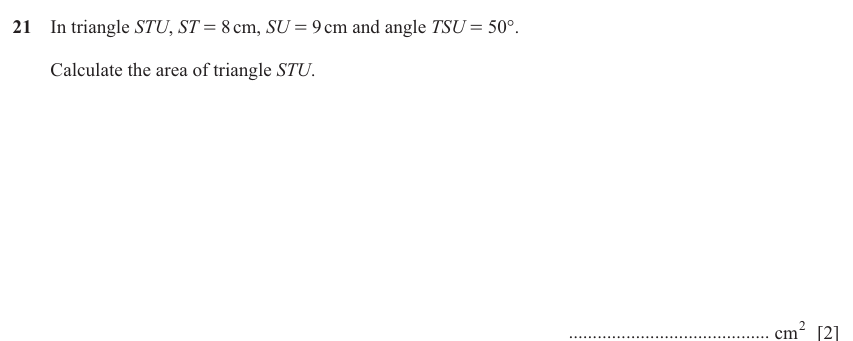 IGCSE Mathematics 0580 Oct/Nov 2025 Paper 41 Question 21 – Geometry, Angles using geometrical properties, 2 marks