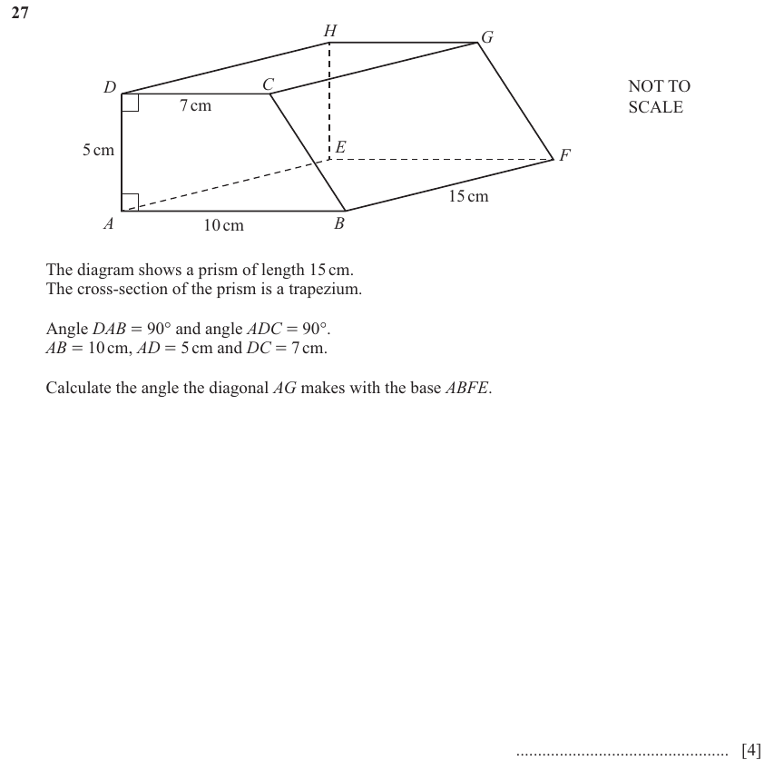 IGCSE Mathematics 0580 Oct/Nov 2025 Paper 41 Question 27 – Vectors, Vectors (basic), 4 marks