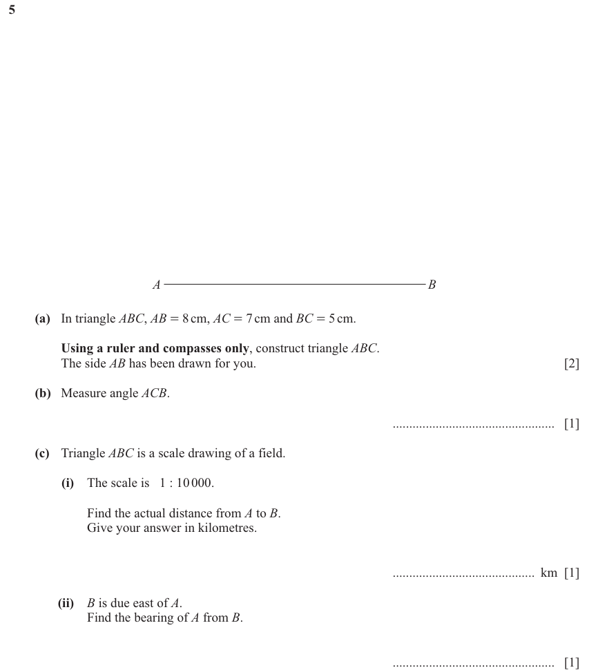 IGCSE 0580 Nov 2025 Paper 41 Question 5 — Vectors (basic) (Extended, 5 marks)