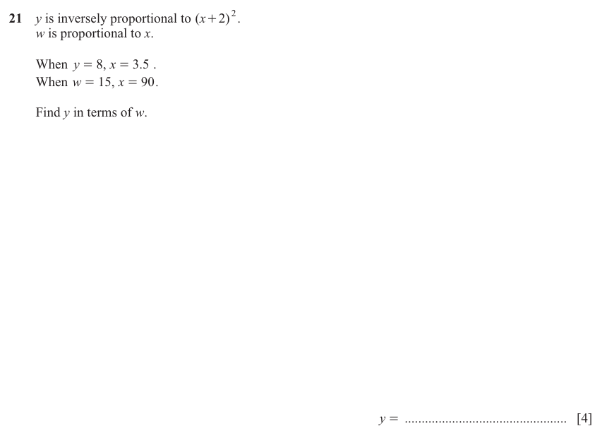 IGCSE 0580 Nov 2025 Paper 42 Question 21 — Proportion (Extended, 4 marks)