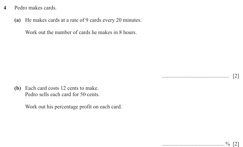 IGCSE Mathematics 0580 Oct/Nov 2025 Paper 42 Question 4 – Numbers, The four rules, 4 marks