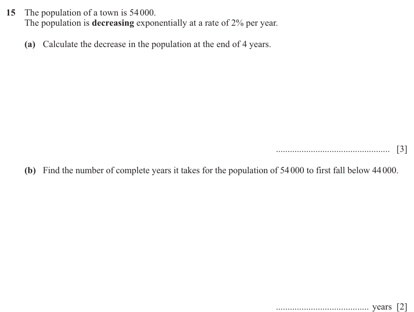 IGCSE Mathematics 0580 Oct/Nov 2025 Paper 43 Question 15 – Numbers, The four rules, 5 marks
