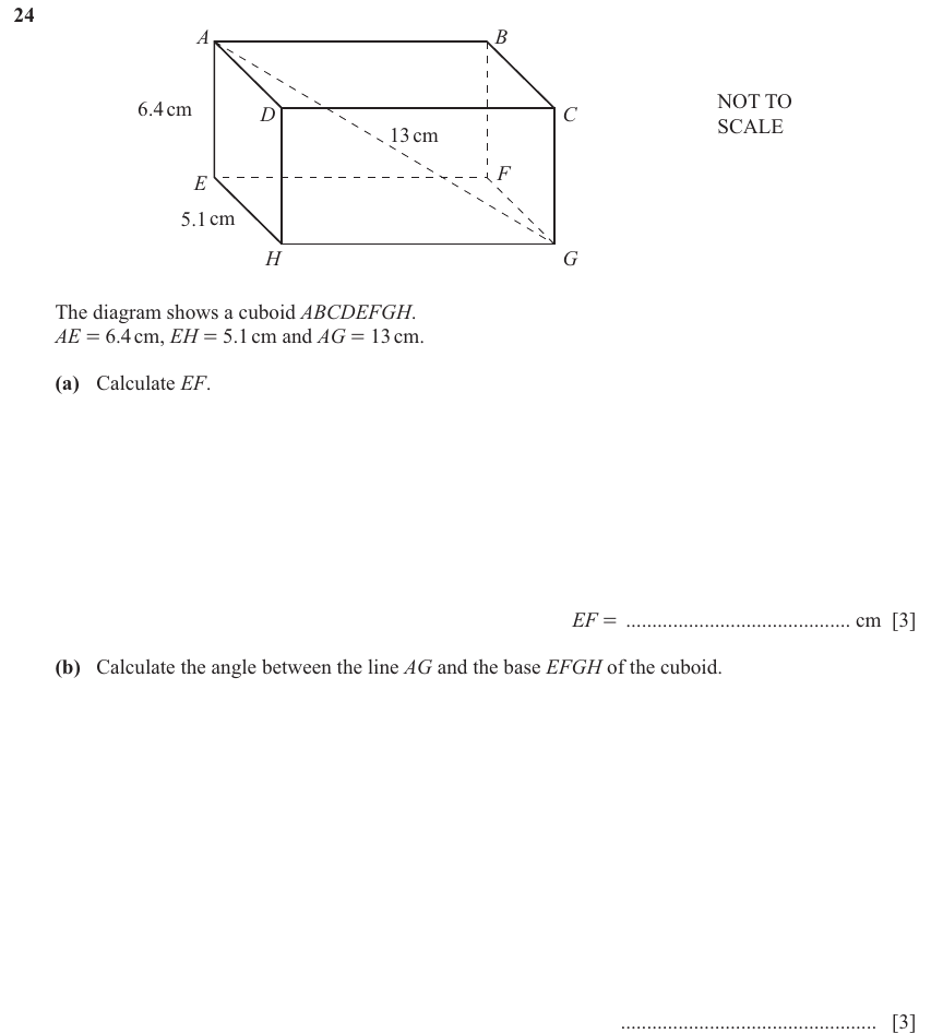 IGCSE 0580 Nov 2025 Paper 43 Question 24 — Geometrical terms and vocabulary (Extended, 6 marks)
