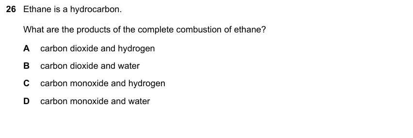 IGCSE 0653 Mar 2023 Paper 12 Q26 — Organic Chemistry