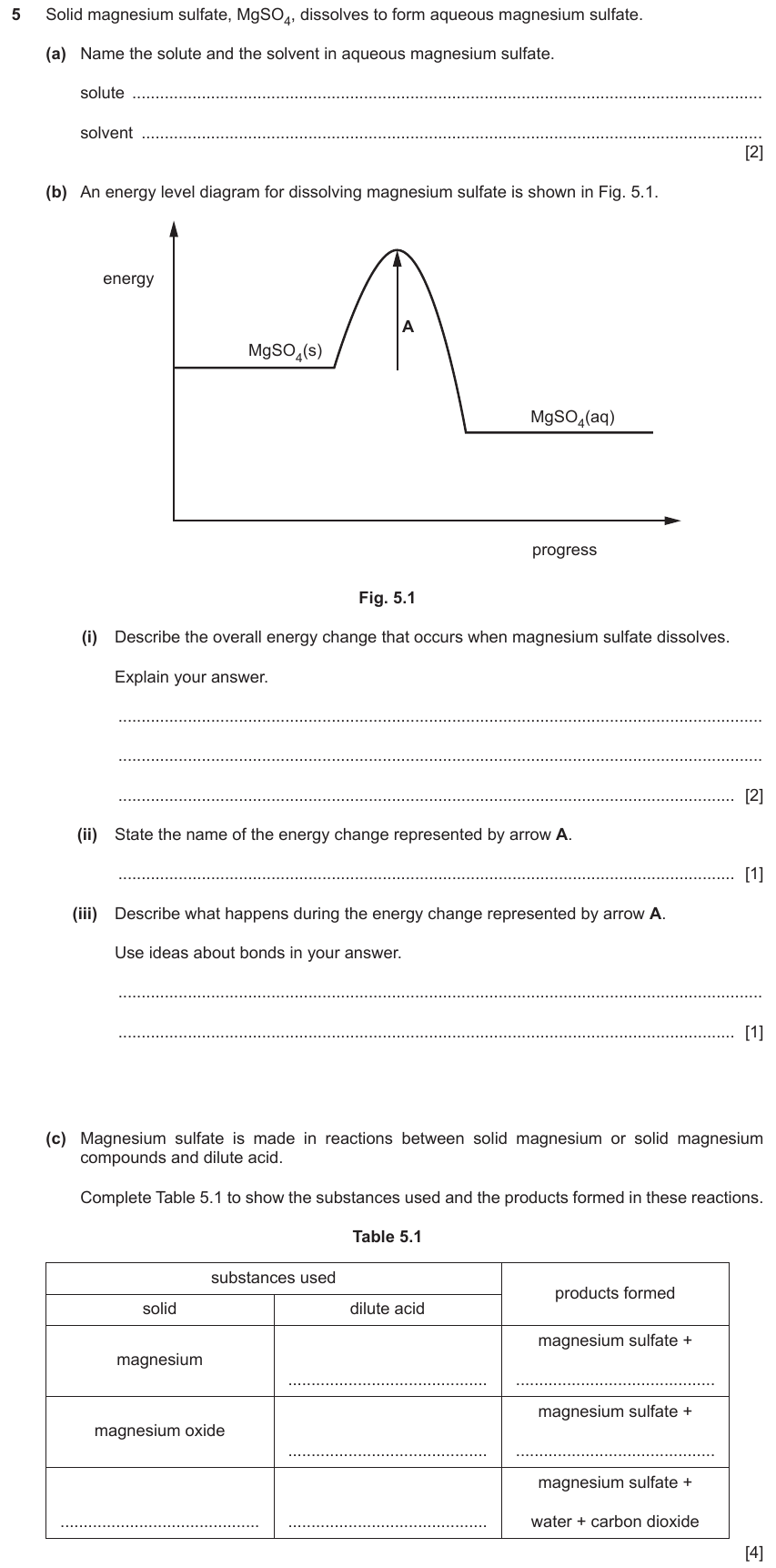 IGCSE 0653 Mar 2023 Paper 42 Q5 — Acids, Bases & Salts
