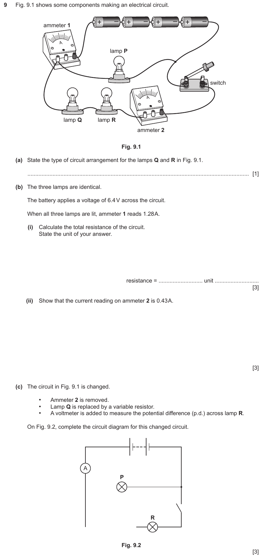 IGCSE 0653 Mar 2023 Paper 42 Q9 — Electricity & Magnetism
