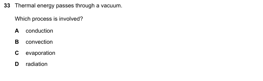 IGCSE 0653 Mar 2024 Paper 12 Q33 — States of Matter & Particles