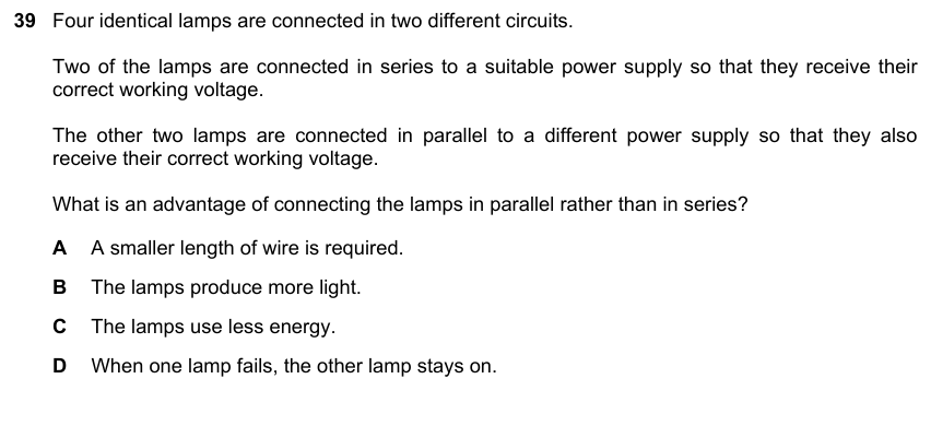 IGCSE 0653 Mar 2024 Paper 12 Q39 — Electricity & Magnetism