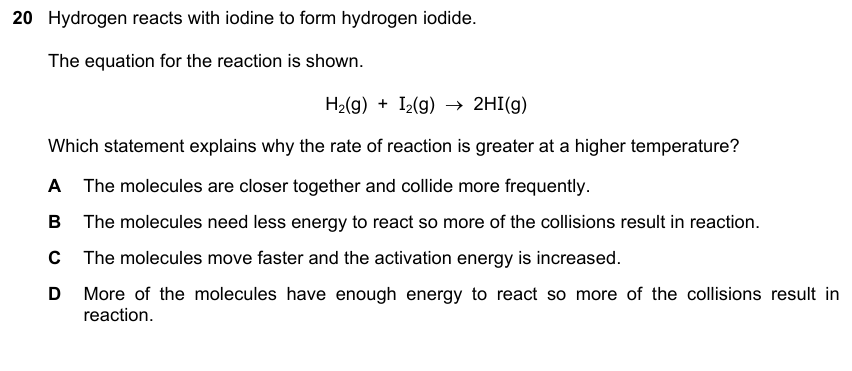 IGCSE 0653 Mar 2024 Paper 22 Q20 — Chemical Energetics