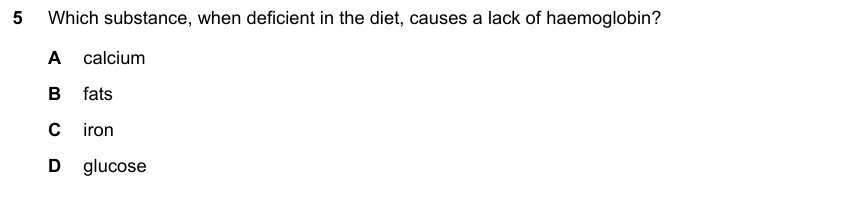 IGCSE 0653 Mar 2024 Paper 22 Q5 — Transport in Animals