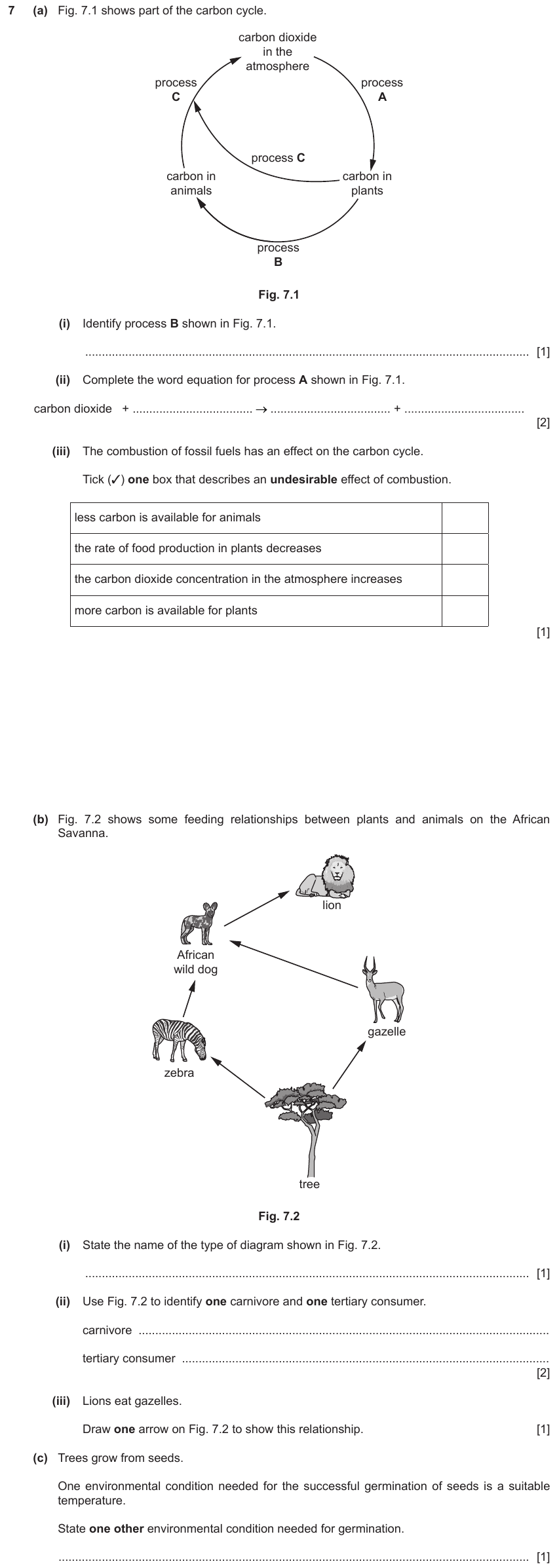 IGCSE 0653 Mar 2024 Paper 32 Q7 — Variation & Selection