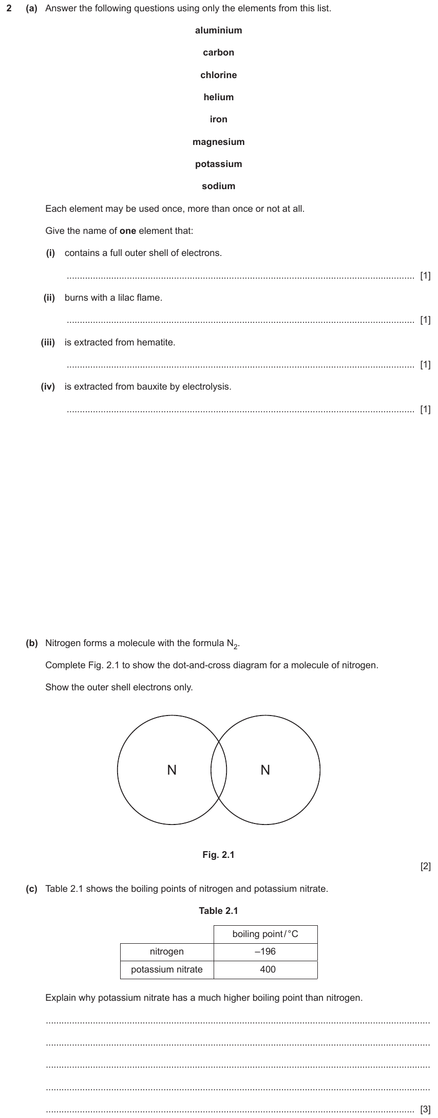 IGCSE 0653 Mar 2024 Paper 42 Q2 — Electrochemistry