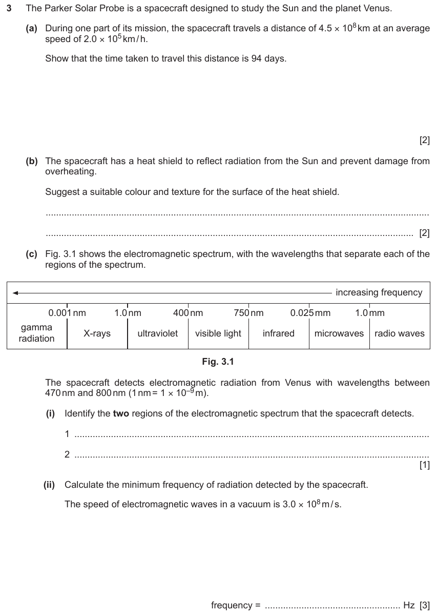 IGCSE 0653 Mar 2024 Paper 42 Q3 — Measurement & Motion