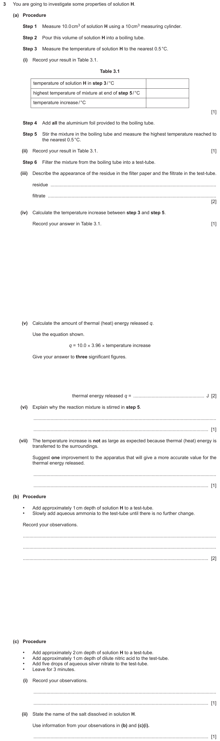IGCSE 0653 Mar 2024 Paper 52 Q3 — Acids, Bases & Salts