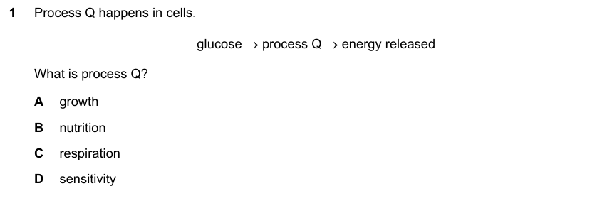 IGCSE 0653 Mar 2025 Paper 12 Q1 — Gas Exchange & Respiration