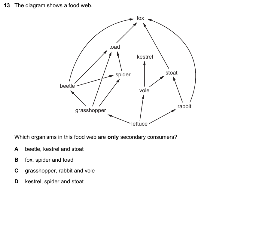 IGCSE 0653 Mar 2025 Paper 12 Q13 — Organisms & Environment