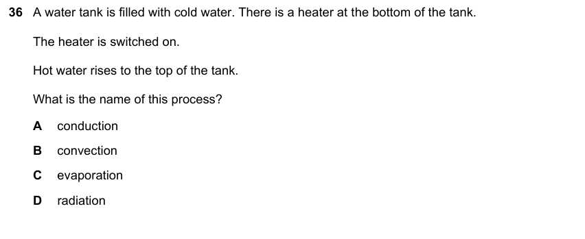 IGCSE 0653 Mar 2025 Paper 12 Q36 — States of Matter & Particles