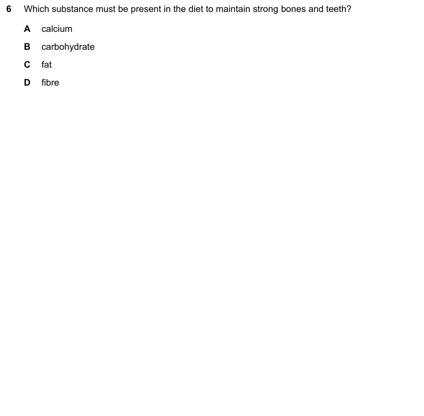 IGCSE 0653 Mar 2025 Paper 12 Q6 — Gas Exchange & Respiration