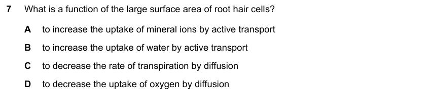 IGCSE 0653 Mar 2025 Paper 22 Q7 — Gas Exchange & Respiration