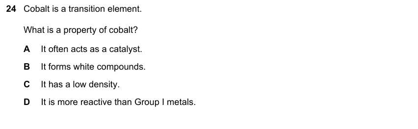 IGCSE 0653 May/Jun 2023 Paper 11 Q24 — Rate of Reaction
