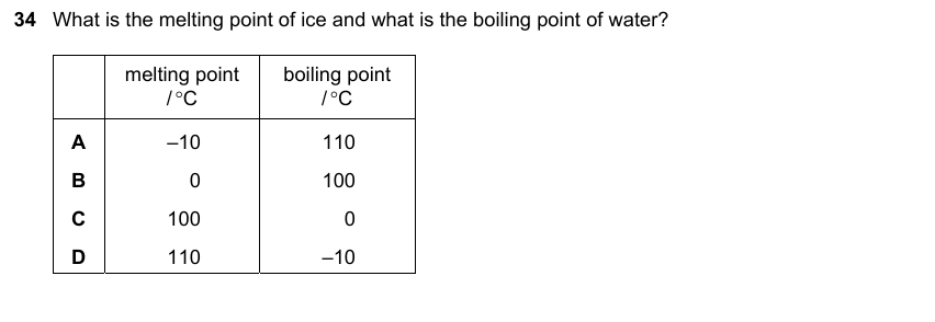 IGCSE 0653 May/Jun 2023 Paper 11 Q34 — States of Matter & Particles