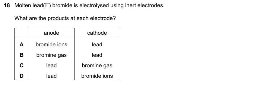IGCSE 0653 May/Jun 2023 Paper 12 Q18 — Electrochemistry