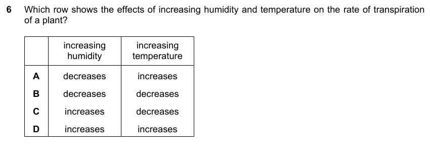 IGCSE 0653 May/Jun 2023 Paper 13 Q6 — Transport in Animals