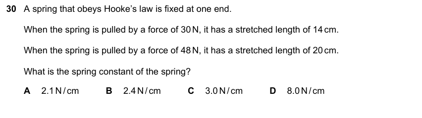 IGCSE 0653 May/Jun 2023 Paper 21 Q30 — Forces