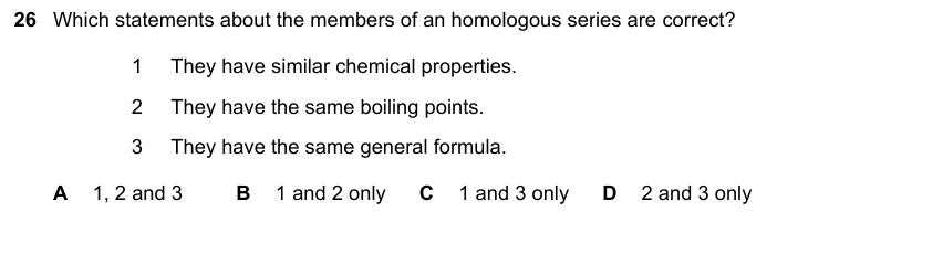 IGCSE 0653 May/Jun 2023 Paper 22 Q26 — Organic Chemistry