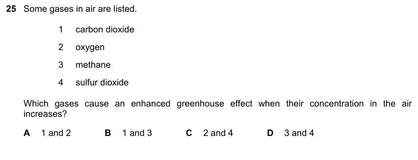 IGCSE 0653 May/Jun 2023 Paper 23 Q25 — Chemistry of the Environment