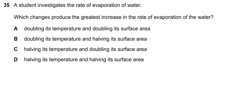 IGCSE 0653 May/Jun 2023 Paper 23 Q35 — States of Matter & Particles