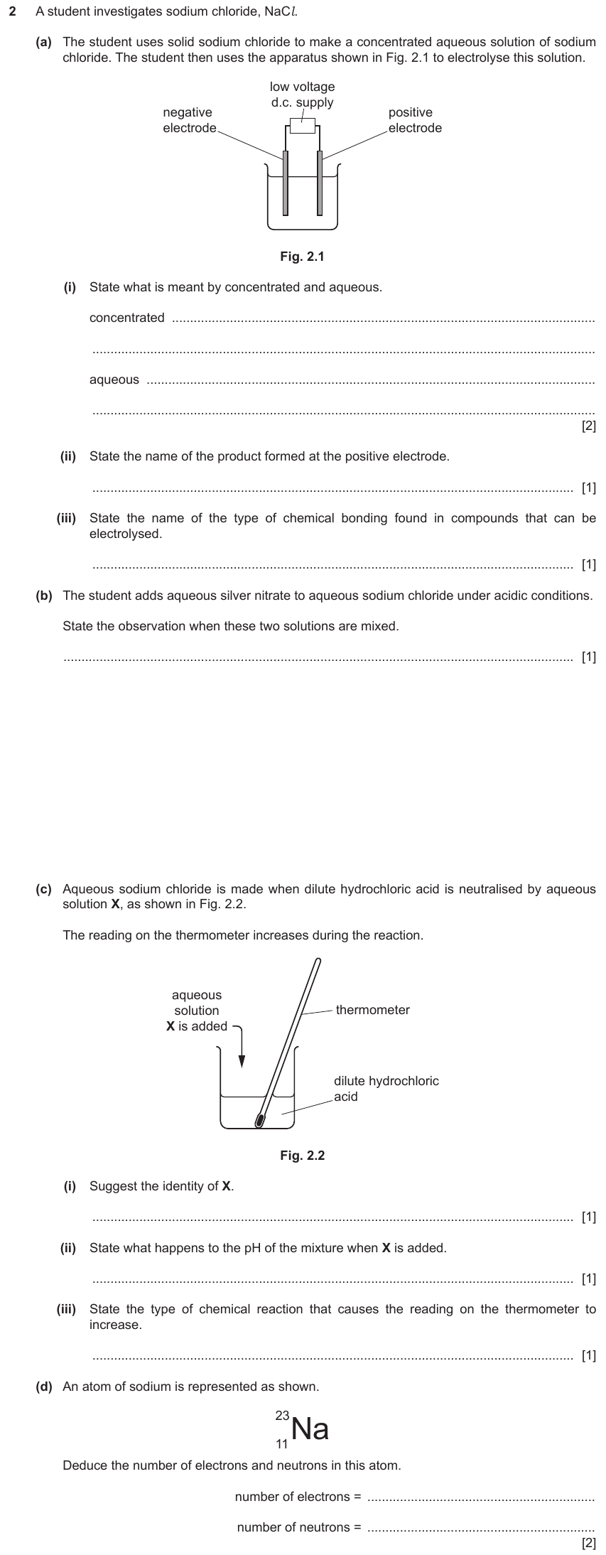 IGCSE 0653 May/Jun 2023 Paper 32 Q2 — Acids, Bases & Salts