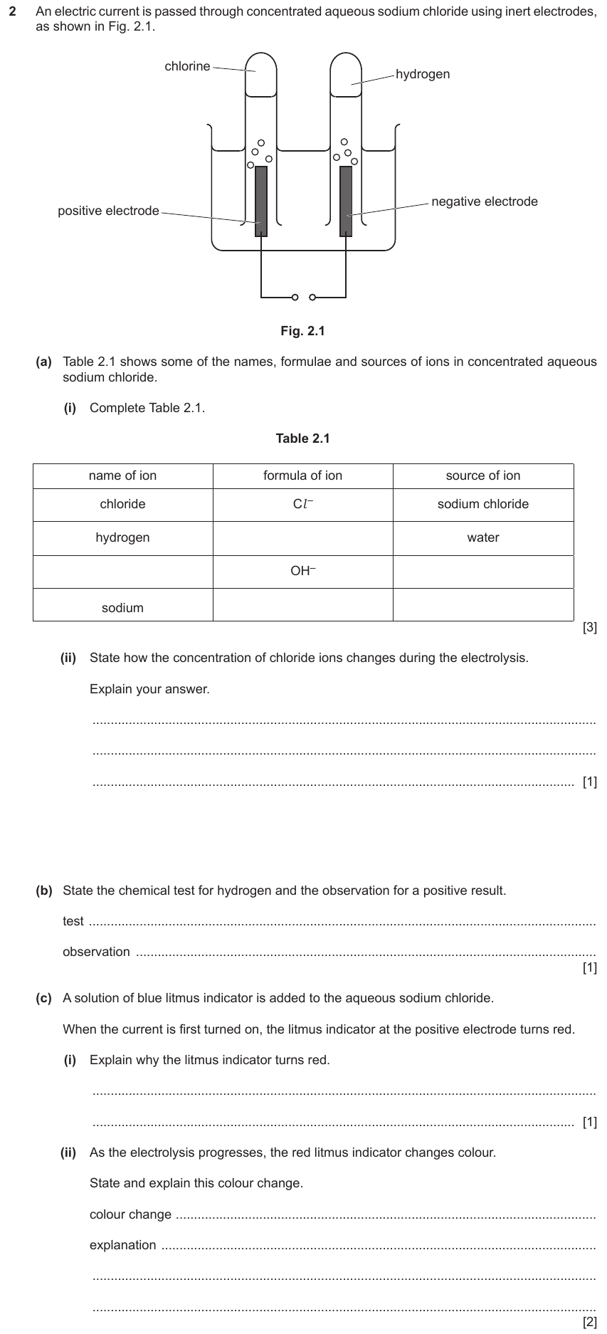 IGCSE 0653 May/Jun 2023 Paper 41 Q2 — Electrochemistry