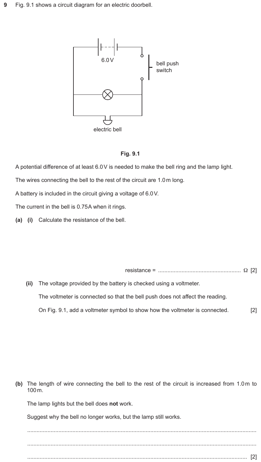 IGCSE 0653 May/Jun 2023 Paper 42 Q9 — Electricity & Magnetism